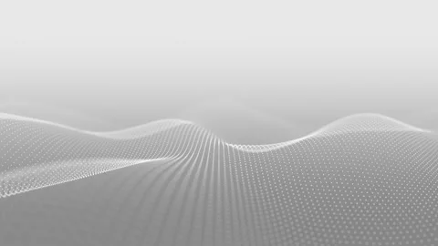 Black white abstraction of waves. Landscape of blurry dots Video stock 272173930
