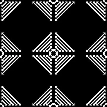 Black white airrow geometric pattern Stock Illustration