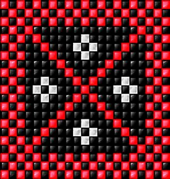 Black, white and red cubes Stock Illustration