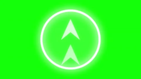 Black White Arrow Logo Horizontal 16:9 Green Screen Stock Footage 340461908
