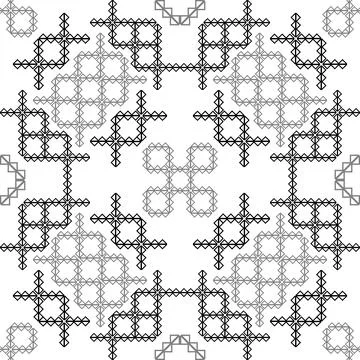 Black white asian mandalas pattern                Stock Illustration