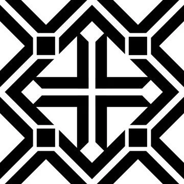 Black white aztec geometric   Stock Illustration