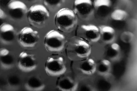 Black white balls macro background Stock Photos