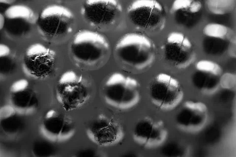 Black white balls macro background Stock Photos
