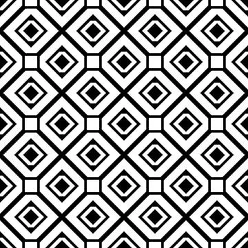 Black white boho geometric pattern Stock Illustration