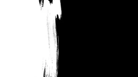 Black &amp; White Brush Matte Transitions - 6 Style Pack. Stock Footage 310648280