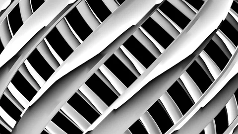 Black &amp; White Cage Motion Background Loop Stock Footage 119955703