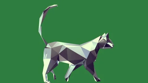 Black White Cat Green Elements Motion Figure Style Movement Layers Depth Frame Stock Footage 336955811