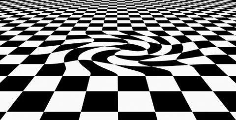 Black-white  checkered plane Stock Illustration