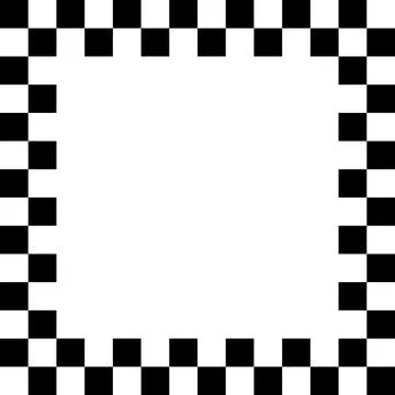 Black White Checkered Vector Art. Checkerboard black and white illustration Stock Illustration