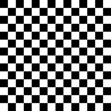 Black White Checkered Vector Art. Checkerboard black and white illustration Stock Illustration