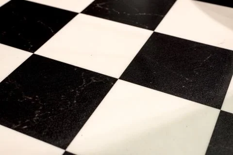 Black &amp; white chequered floor Stock Illustration