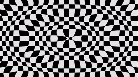Black white chessboard wavy surface. Smooth, liquid metal texture. Seamless loop Video stock 340910879