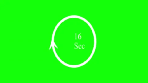 Black White Circle Arrow Horizontal 16:9 Green Screen Stock Footage 340461582