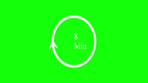 Black White Circle Logo Horizontal 16:9 Green Screen Vídeo Stock 340461563
