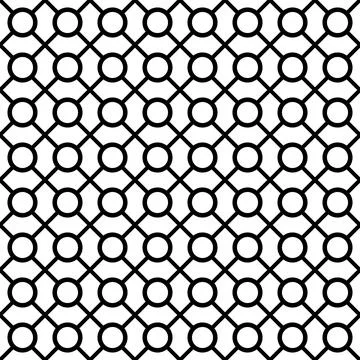 Black white circle zig zag              Stock Illustration