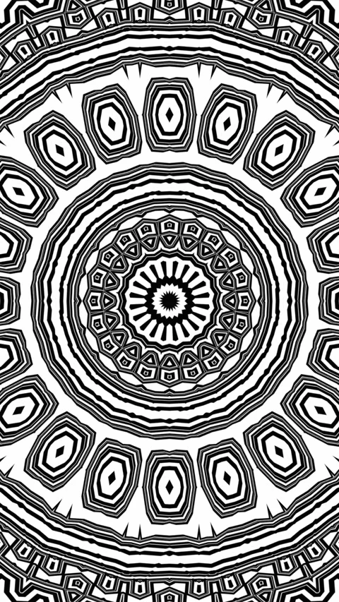 Black White Classy Geometrical Pattern Background Loop Stock Footage 282497800