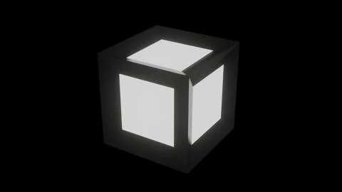 Black white cube Illustrazione stock
