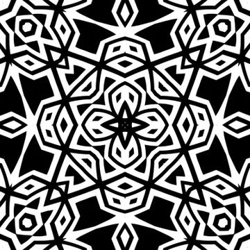 Black - white decorative pattern Stockillustratie