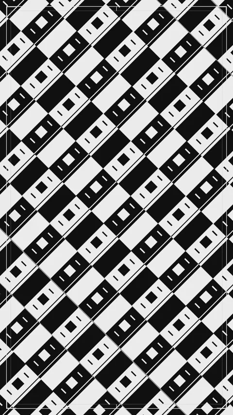 Black white diagonal pattern loop motion graphic texture Stock Footage 346645437