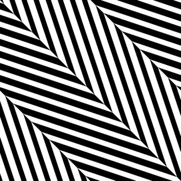Black White Diagonal Stripe Vector Seamless Pattern Stock Illustration