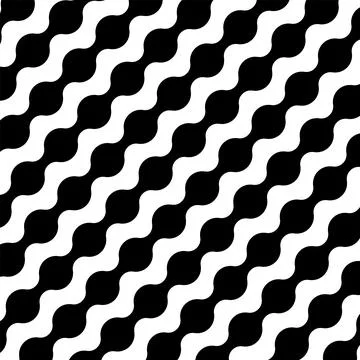 Black White Diagonal Stripes Shape Pattern Vector Illustration Stock Illustration
