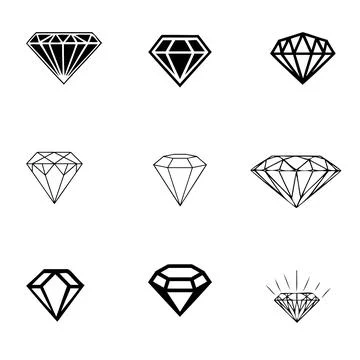 Black in white diamond abstract vector design Stock Illustration