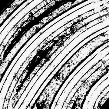 Black White Distressed Parallel Arc Pattern Stock Illustration