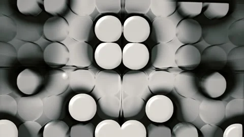 Black &amp; White Dots Stock Footage 145746660