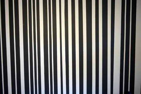 Black, white drawing of stripes of different widths and lengths. Stock Photos