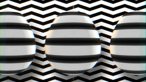 Black &amp; White Eggs Forming Glitch Style 스톡 동영상 265165156