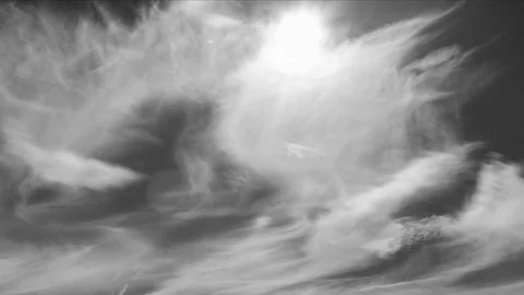 Black &amp; White Fast Clouds Timelapse Stock Footage 78185292