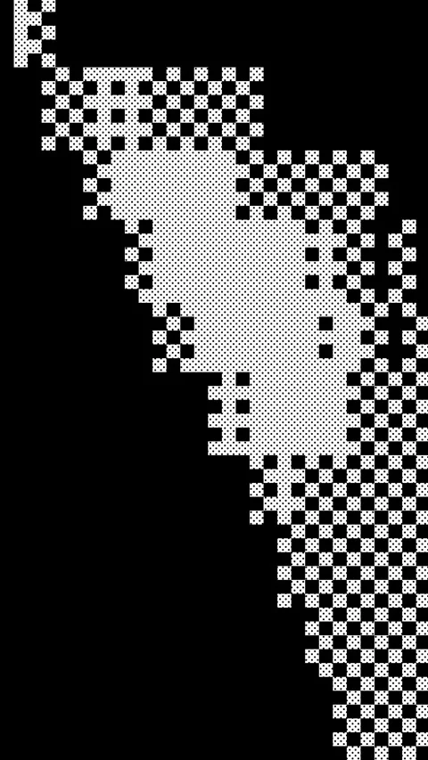 Black White feedback Vertical abstract background glitch loop Stock Footage 336298456