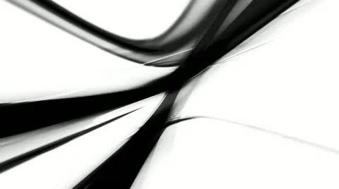 Black White Flowing Abstract Looping Animated Background Stock Footage