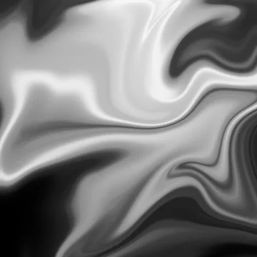 Black White Fluid Marble Abstract Background Stock Illustration