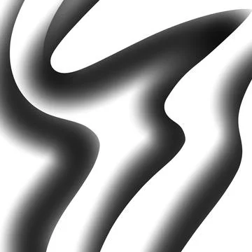 Black White Fluid Wavy Stripe Pattern Stock Illustration