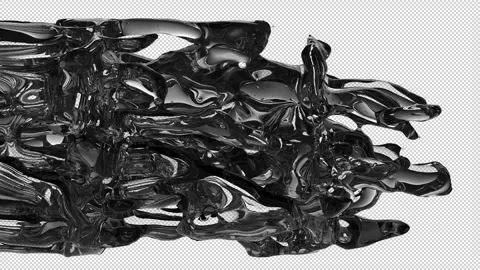 Black white gel 03 Stock Footage 334976259