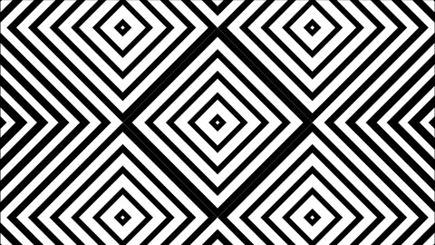 Black white geometric diamond pattern abstract optical background loop. 4K Stock Footage 329550493