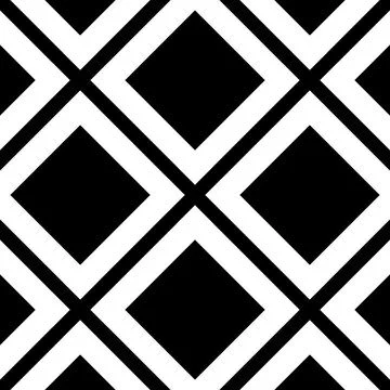 Black white geometric fabric pattern Stock Illustration