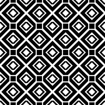 Black white geometric fabric pattern Stock Illustration