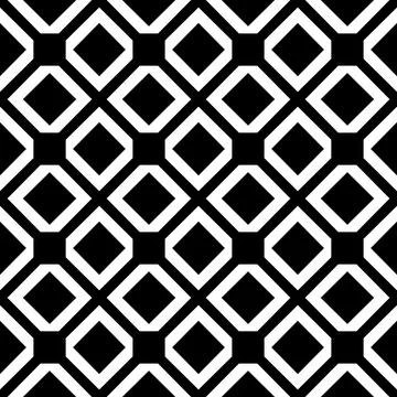Black white geometric fabric pattern  Stock Illustration