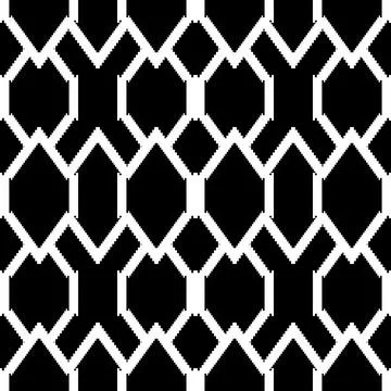 Black white geometric ikat pattern Stock Illustration