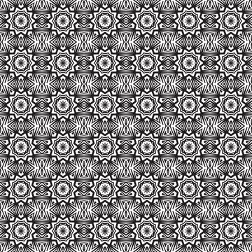 Black white geometric seamless pattern textile design 스톡 일러스트