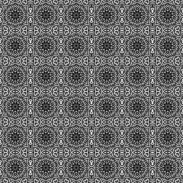 Black white geometric textile pattern design background Stock Illustration