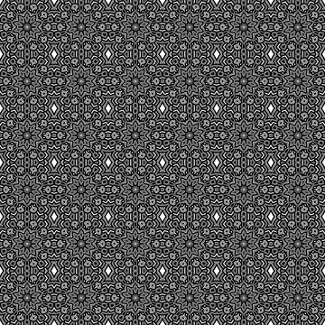 Black white geometric textile pattern design repeat background fabric 스톡 일러스트