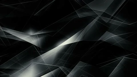 Black White Geometrical Shapes Background Loop Stock Footage 207806197