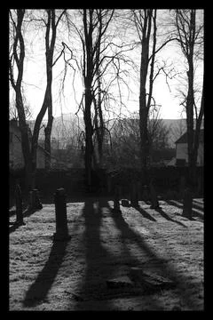 Black &amp; White, Graveyard Stockfoto's