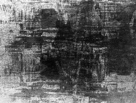 Black-White Grunge Dark Pattern. Wide-Screen Background. Black-White Grung... Stock Photos