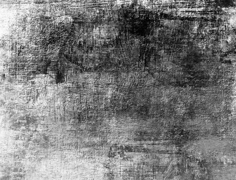 Black-White Grunge Dark Pattern. Wide-Screen Background. Black-White Grung... Stock Photos