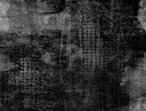 Black-White Grunge Dark Pattern. Wide-Screen Background. Black-White Grung... Stock Photos